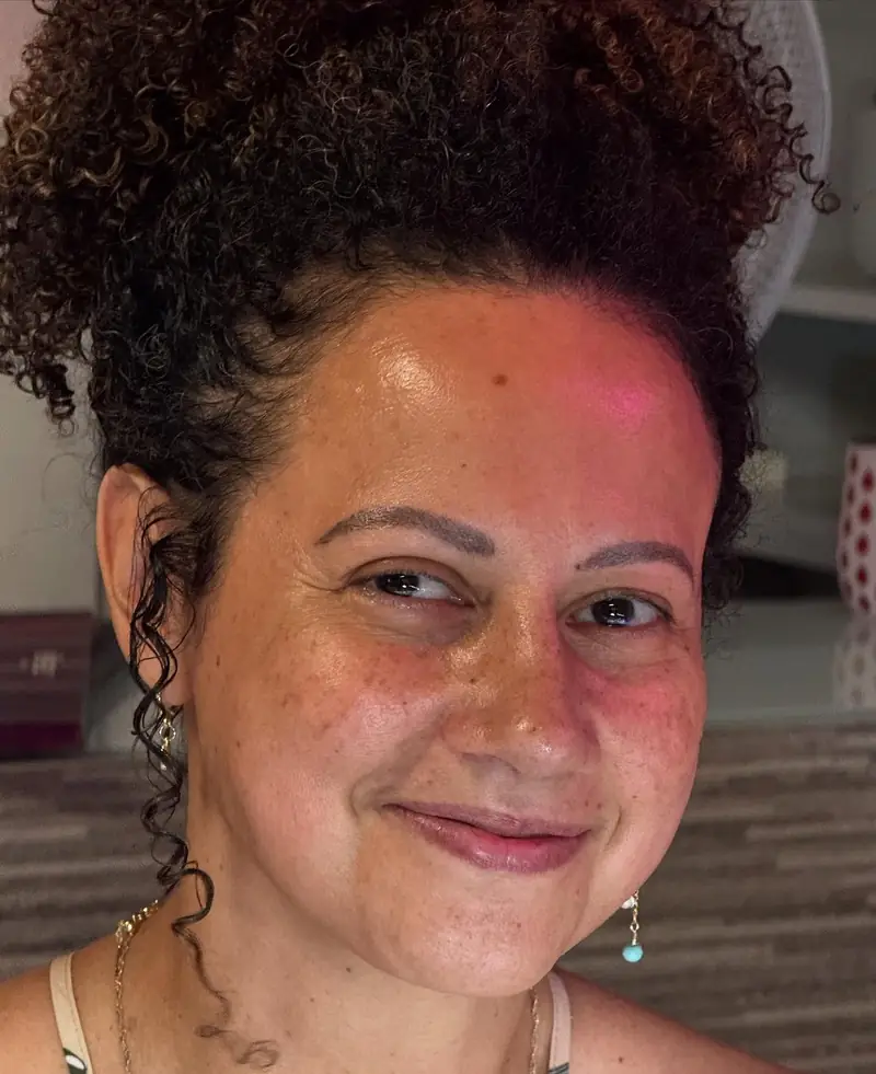 La clienta antes del maquillaje